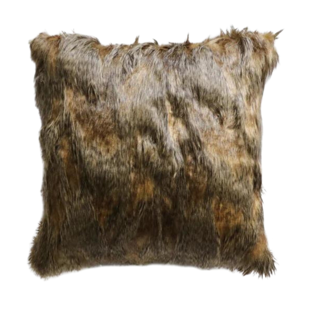 Heirloom Faux Fur Feather Cushion - Red Fox 45cm image 0